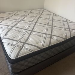 King mattress with bedframe