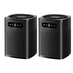 Loytio Air Purifiers for Bedroom, 3-In-1 Filter Cleaner with Fragrance Sponge for Sleep,Smoke, Allergies, Pet Dander,Odor, Dust, Office, Desktop,Porta