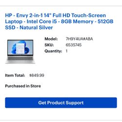HP laptop with touchscreen