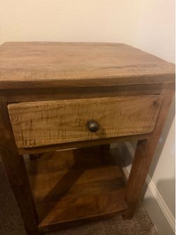 Solid wood end table