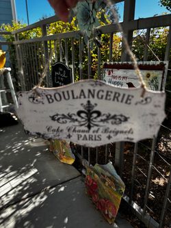 French Boulangerie Paris Hanging Wall Sign