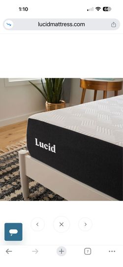 Lucid Memory Foam Twin Mattress w/ Amazon Basica Frame