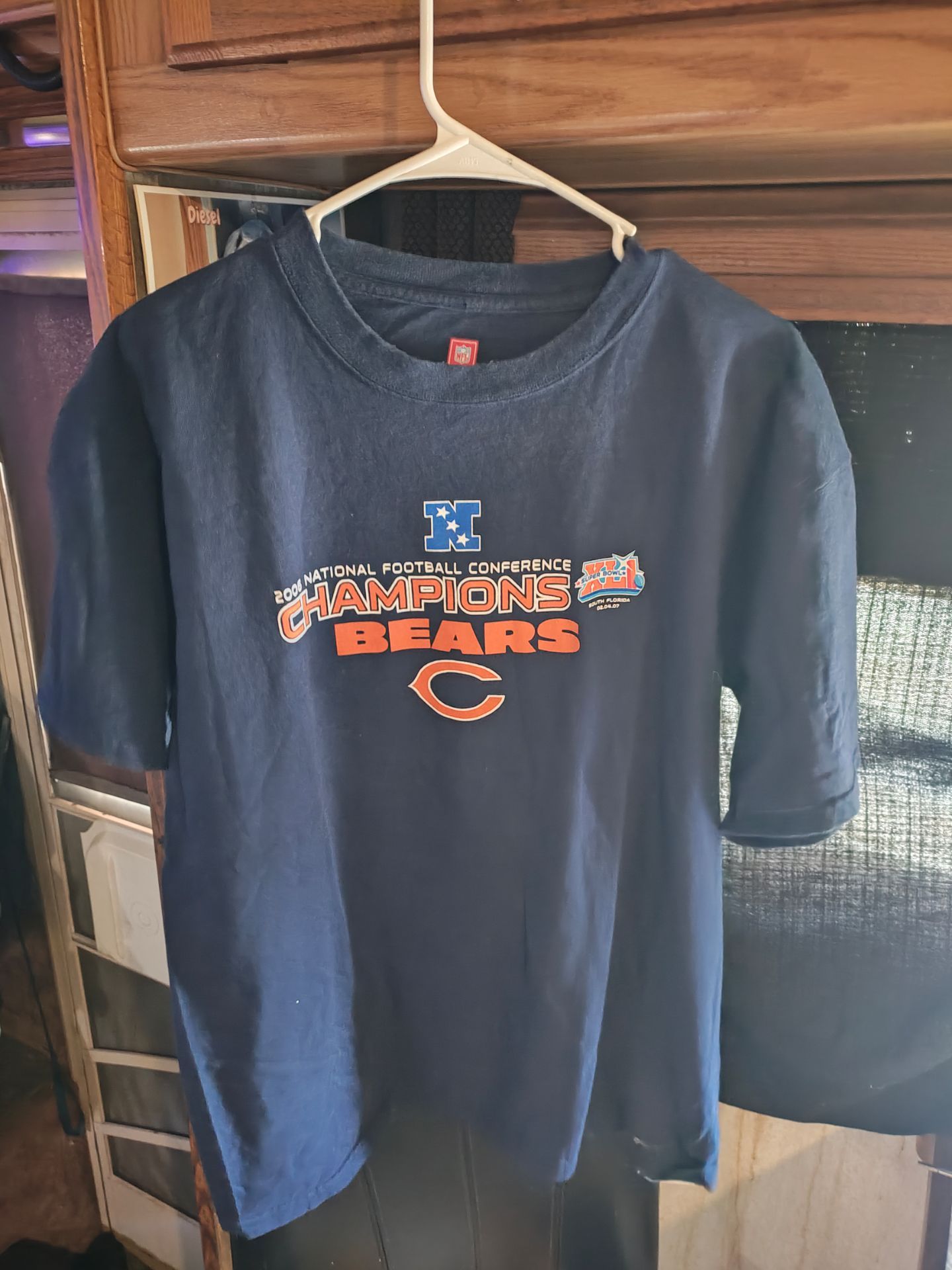 Chicago Bears Navy Blue T-Shirt Size L