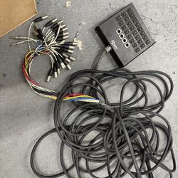 Rapco 24x4 Channels 50 Foot 24 Input 4 Outputs Audio XLR Snake Cable & Stage Box