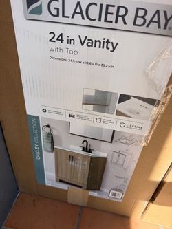 Glacier Bay 24 in Vanity with Top