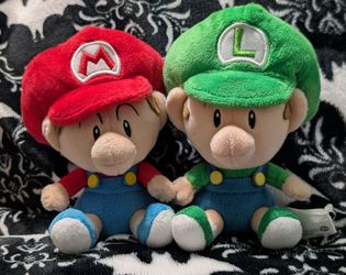 Baby Mario & Luigi 6" Stuffed Plush Set