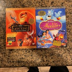 DVD.  MOVIES  : THE LION KING & ALADDIN 