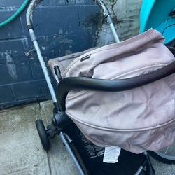 Evenflo Pivot Modular Travel System with LiteMax Infant Car Seat, Desert Tan