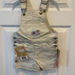 Brand New Girls kids size 4 floral Overalls - clothes - Simi Valley