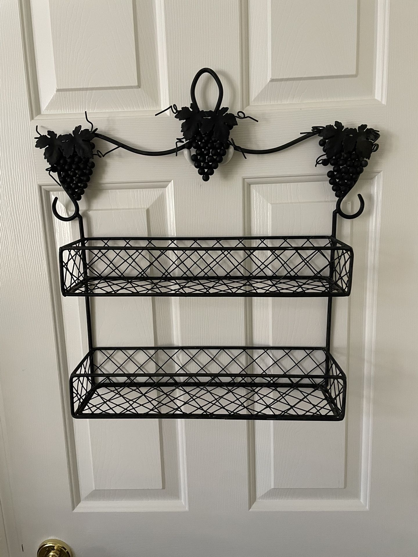 2 Tier Wrought Iron Hanging Rack