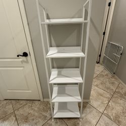 Tier White Ladder Shelf, Ladder Bookshelf