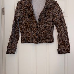 Leopard Denim Jacket