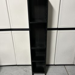 black Bookcase standing Storage unit  adjustable shelves 