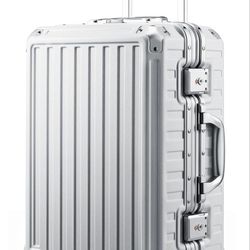 LUGGEX 20" Carry On Luggage, Silver 