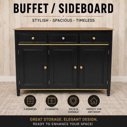 DRESSER BUFFET - BLACK & BROWN