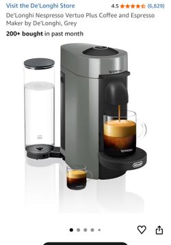 De'Longhi Nespresso Vertuo Plus Coffee and Espresso Maker by De'Longhi, Grey