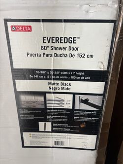 Delta Everedge 60" Shower Door Matte Black