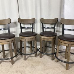 Ashley Furniture Swivel Bar Stools Set Of 4 