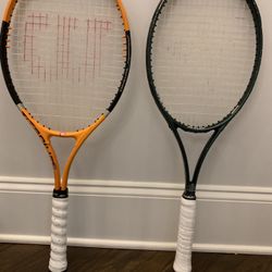 Dunlop Graphite Black Comp And Wilson Titanium Rackets For Sale Free Yonex Bag