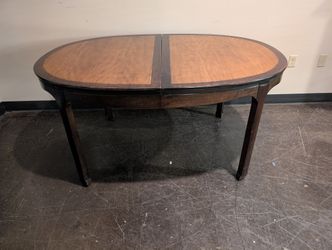 Oval Two-Tone Wood Dining Table