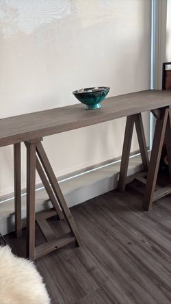 Rustic Wood Console Table with A-Frame Legs
