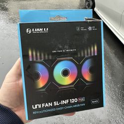 Lian Li UNI Fan SL-INF 120 RGB Infinity Mirror ARGB 120mm Black Desktop Computer Fan