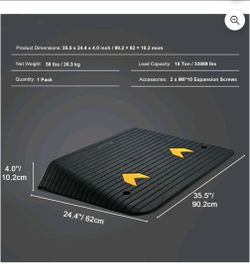 New Rubber Threshold Ramp Door Ramp 4" Rise 15 tons Load Rubber Curb Ramp