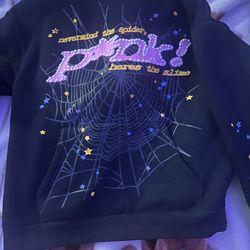 Pink spider hoodie