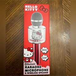 NWT Licensed Hello Kitty Bluetooth Karaoke Microphone & Wireless Speaker