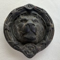 8” Cast Iron Lion Head Door Knocker