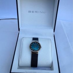 BERING 10126-307 Women's Watch – Blue Mother-of-Pearl Dial, Like New with Box