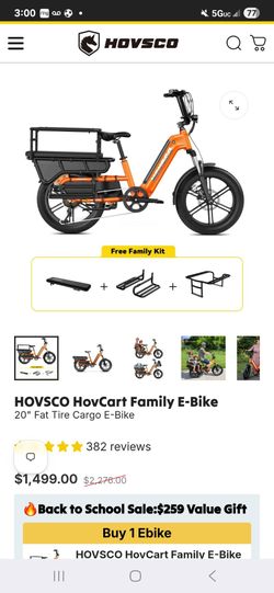 Like new Hovsco Family ebike