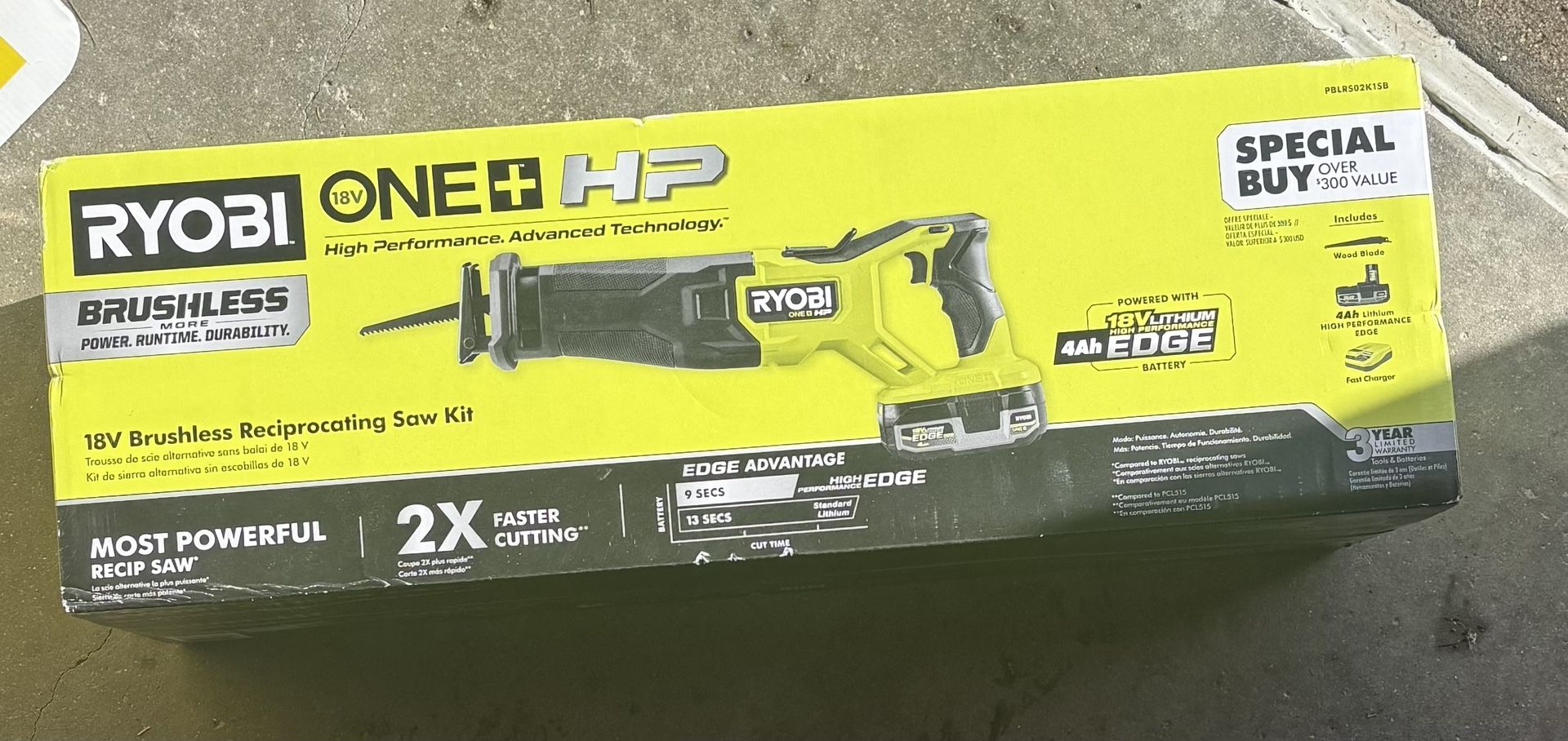 Ryobi 18v Brushless Sawzall