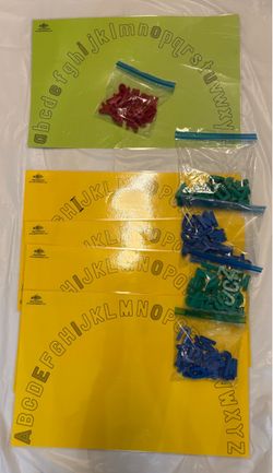 Alphabet Arcs - 5 Learning Activity Boards Kit - mats, 130 letters
