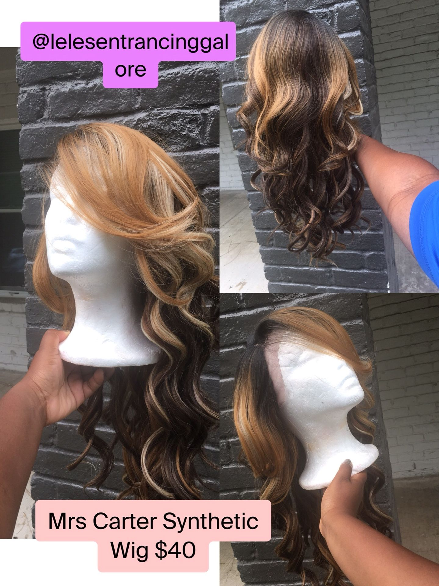 Mrs carter Synthetic wig