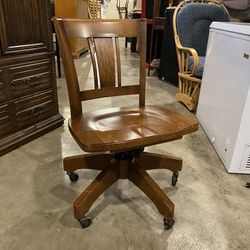 Classic All-Wood Rolling Task Chair