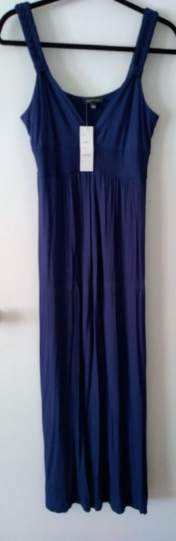 Spense Navy Maxi Dress NWT Large