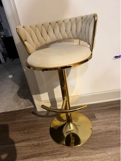 Beige Velvet bar stools