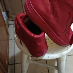 Red High Top Guess Shoes 11.5 Size 