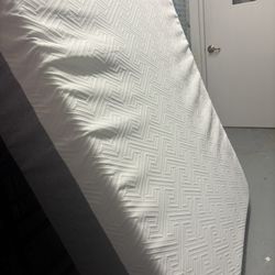 Full-Size Mattress, Bed Frame And Mattress Topper