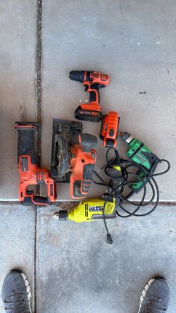 Mixed Power Tool Lot – Black+Decker, Hitachi