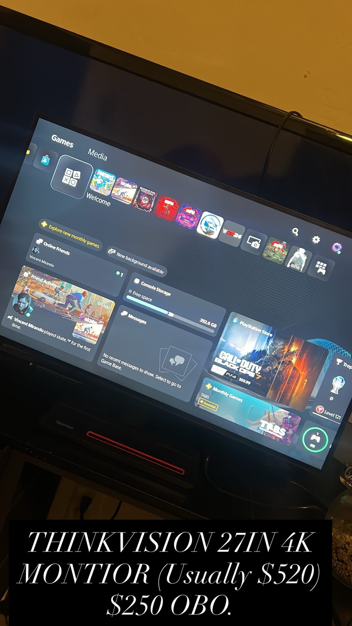 thinkvision 4K 27in monitor