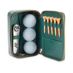 Green Golf Accessory Kit w Travel Case