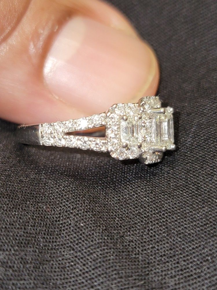 2 CT. T.W. Certified Emerald-Cut Diamond Engagement Ring