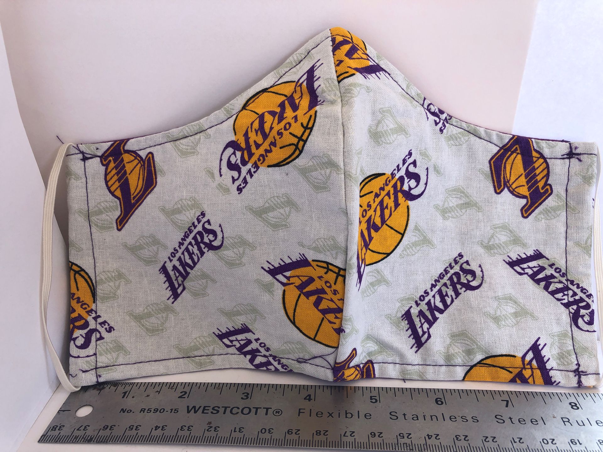 Lakers face mask new never used handmade 100% cotton