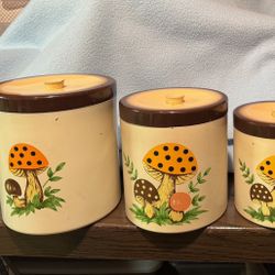 Set Of 4 Antique Canisters 