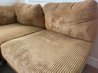 Yellow/tan Corduroy modular sectional Sofa