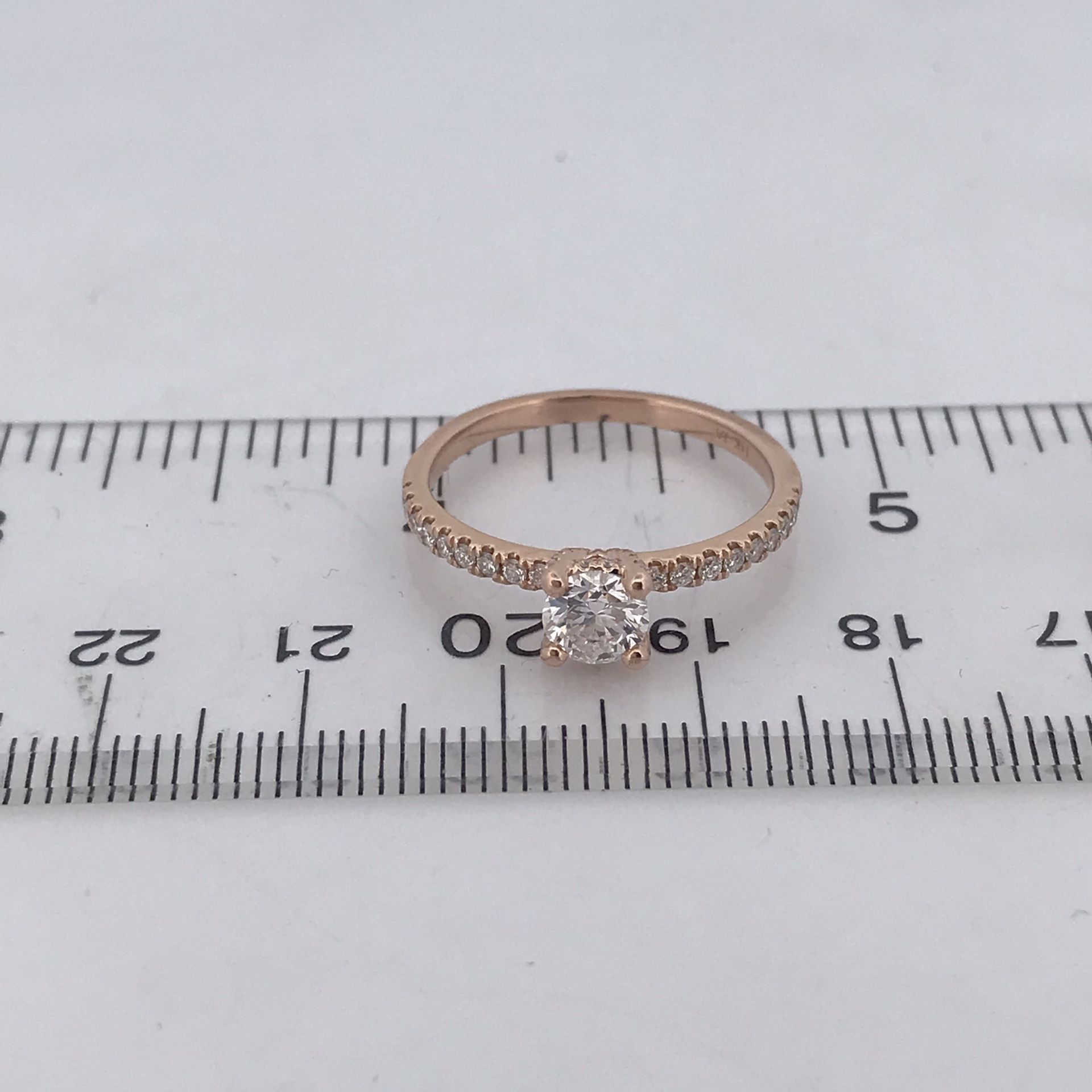 14k Rose gold gia 1.10ct D vvs1 diamond ring size 8.5