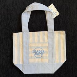 TRADER JOE’S BLUE STRIPE MINI TOTE BAG
