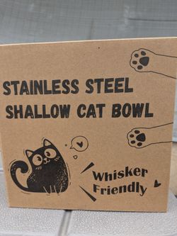 Shallow cat bowl
